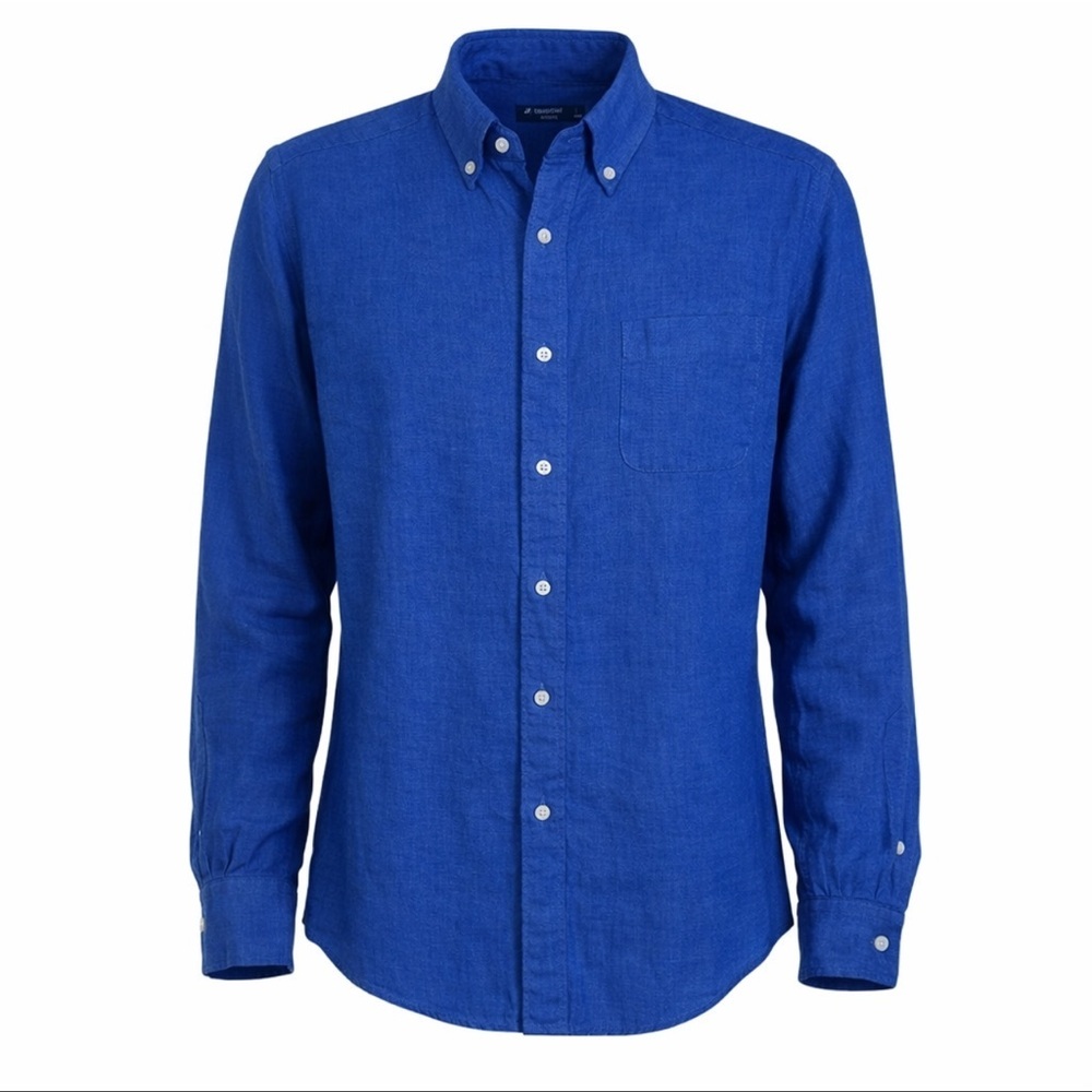 Daniel Cremieux Royal Blue Button-Down Casual Shirt
